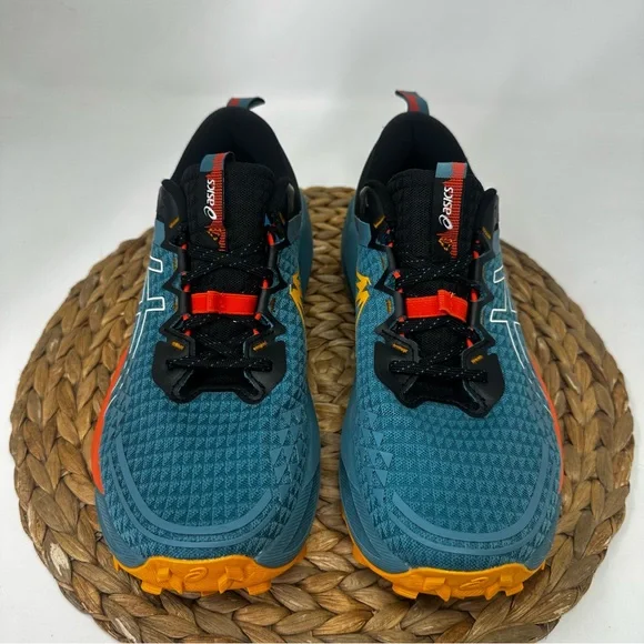 ASICS Trabuco Max 13 Trail Running Shoes Atlantis Blue Pure Aqua Size 9 Men's